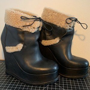 Billy Reid Shearling & Leather Booties